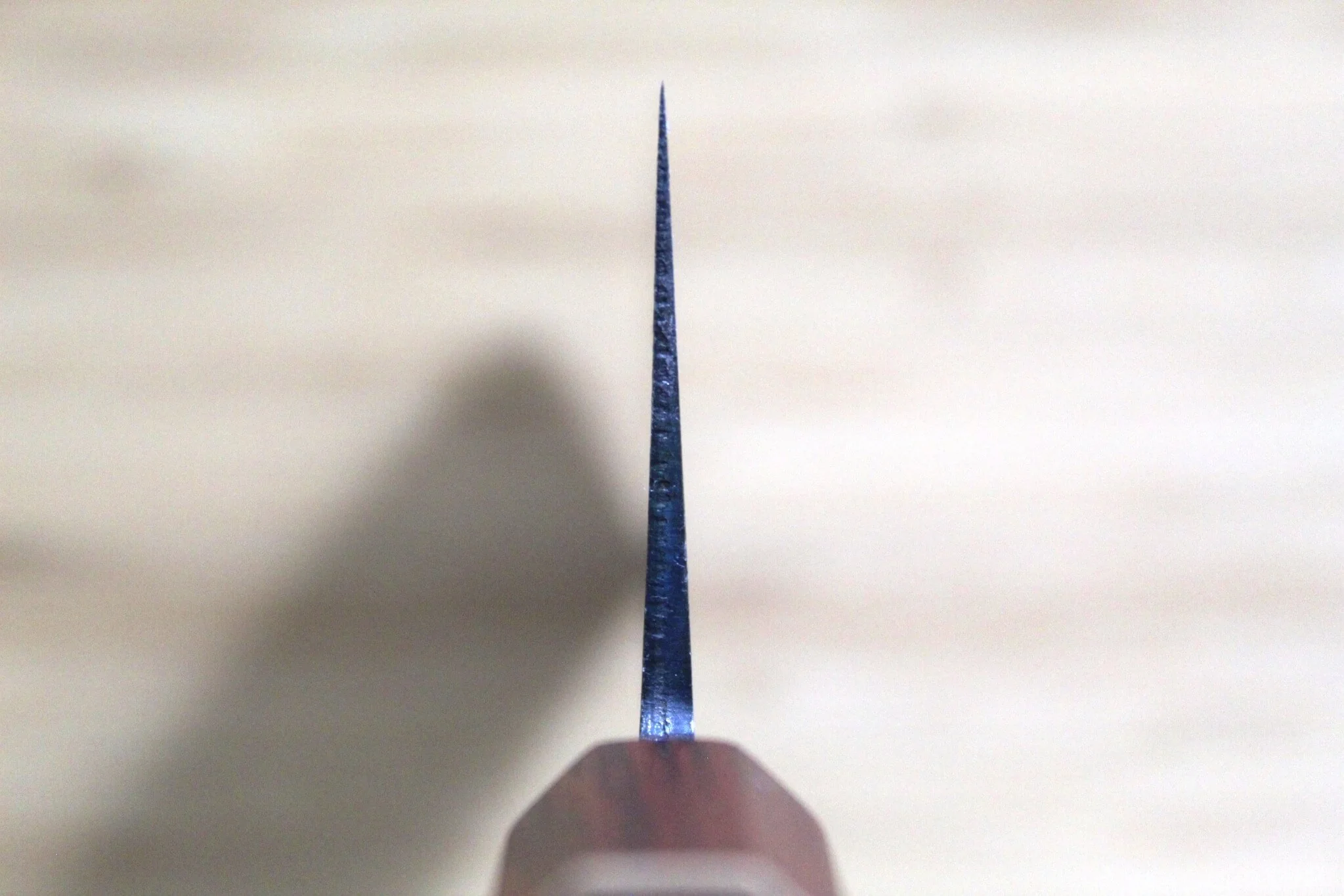 Sawakazuma Narukami Shironiko Nakiri Knife 165 mm / 6.5" Maple and Renghas Handle - Image 6