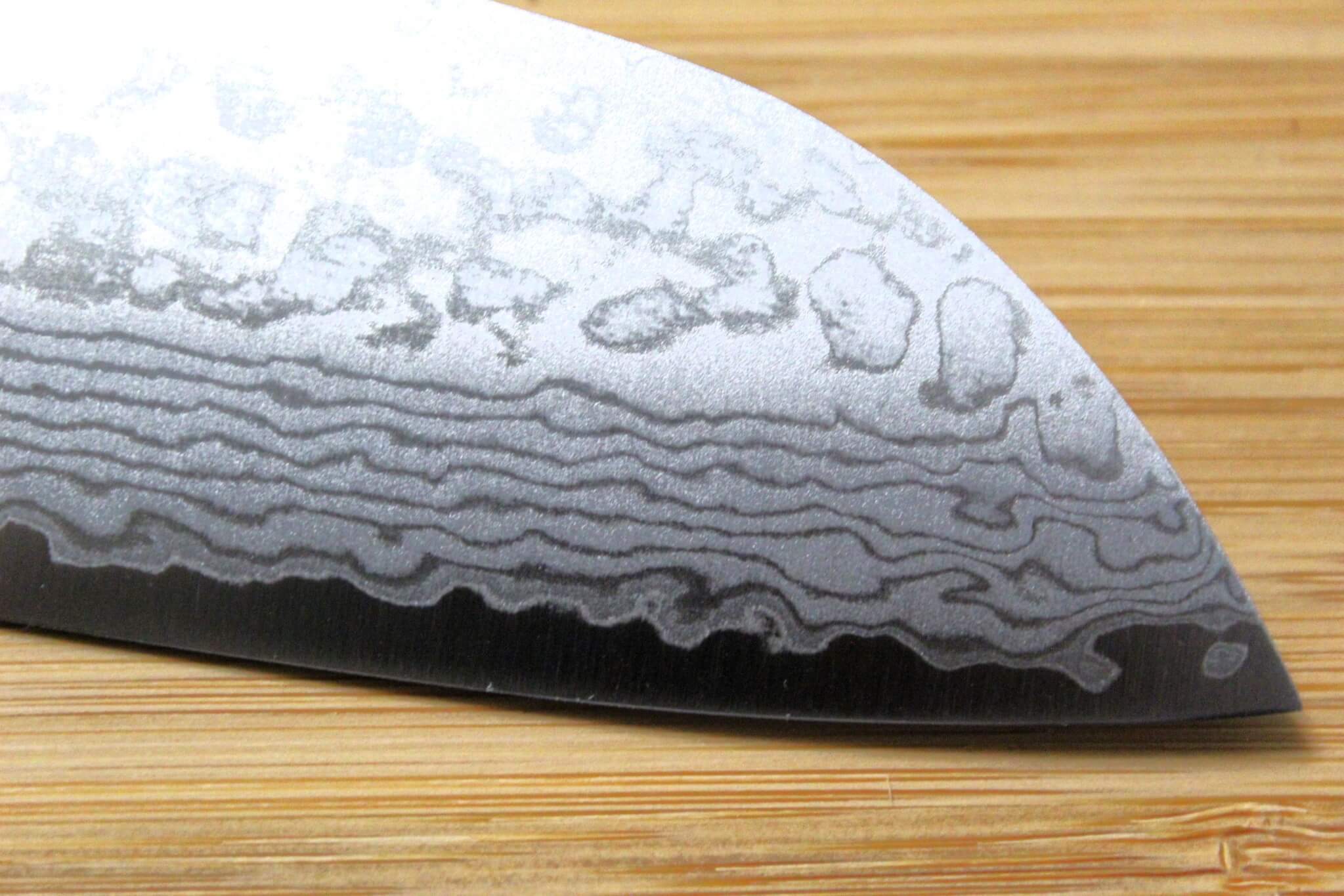 Sawakazuma Ryumon VG-10 17 Layer Damascus Santoku 170mm / 6.6" - Image 4