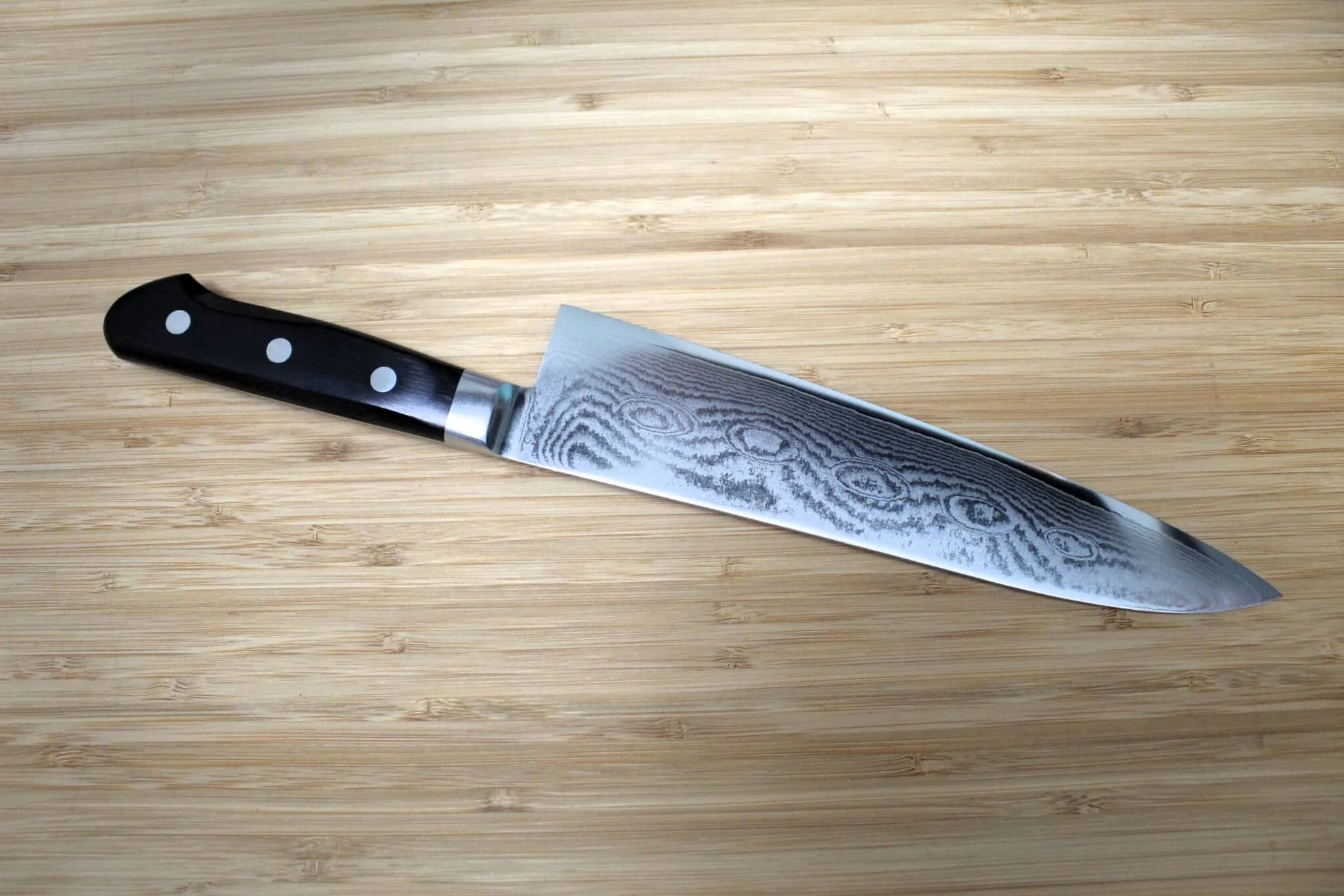Sawakazuma Senpuu VG-10 Damascus Gyuto Knife 210 mm / 8.2" - Image 5