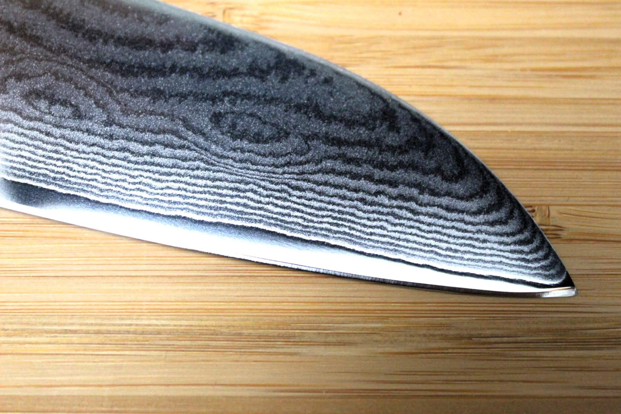 Sawakazuma Senpuu VG-10 Damascus Santoku Knife 180 mm / 7.1" - Image 4