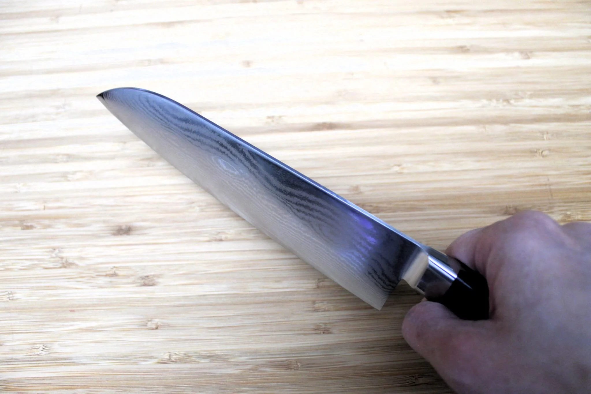 Sawakazuma Senpuu VG-10 Damascus Santoku Knife 180 mm / 7.1" - Image 9