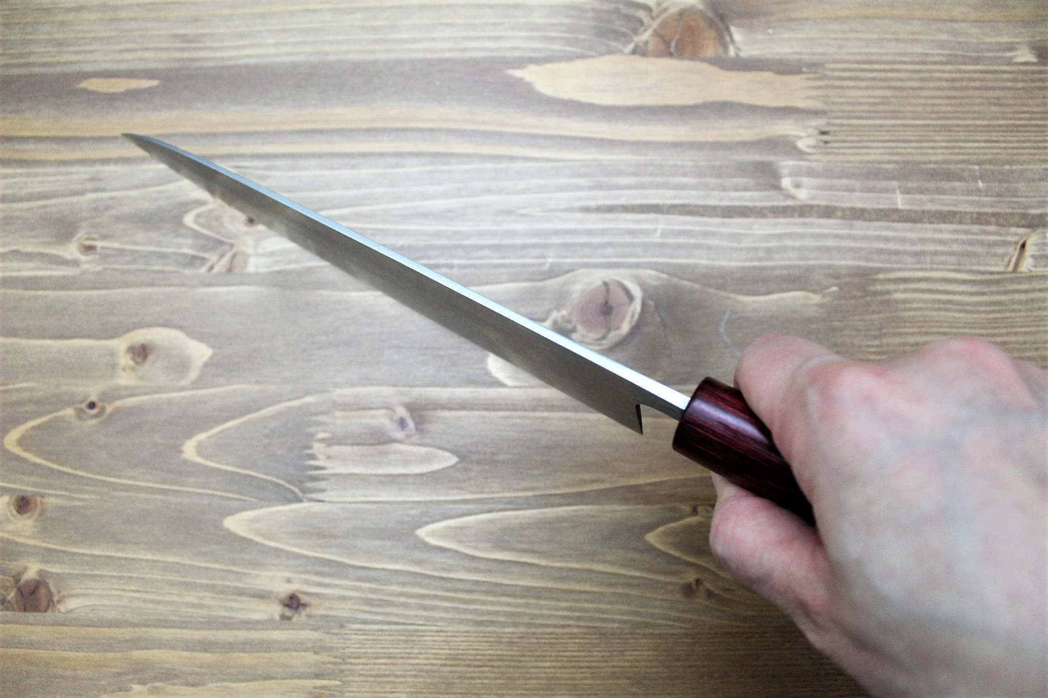 Sawakazuma Setsugetsuka VG-10 Damascus Gyuto 210 mm / 8.2" Rosewood Handle - Image 8