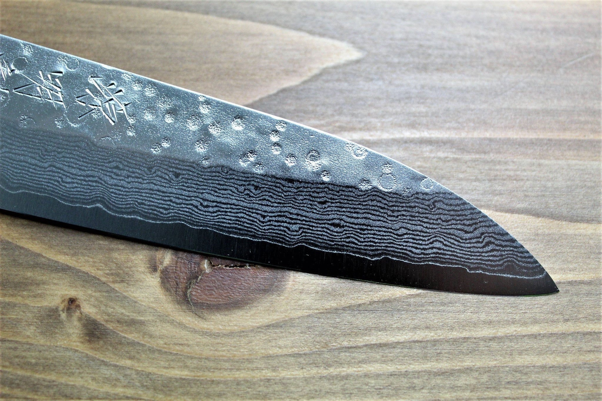 Sawakazuma Setsukei VG-7 Damascus Petty Knife 135 mm / 5.3" Rosewood Handle - Image 4