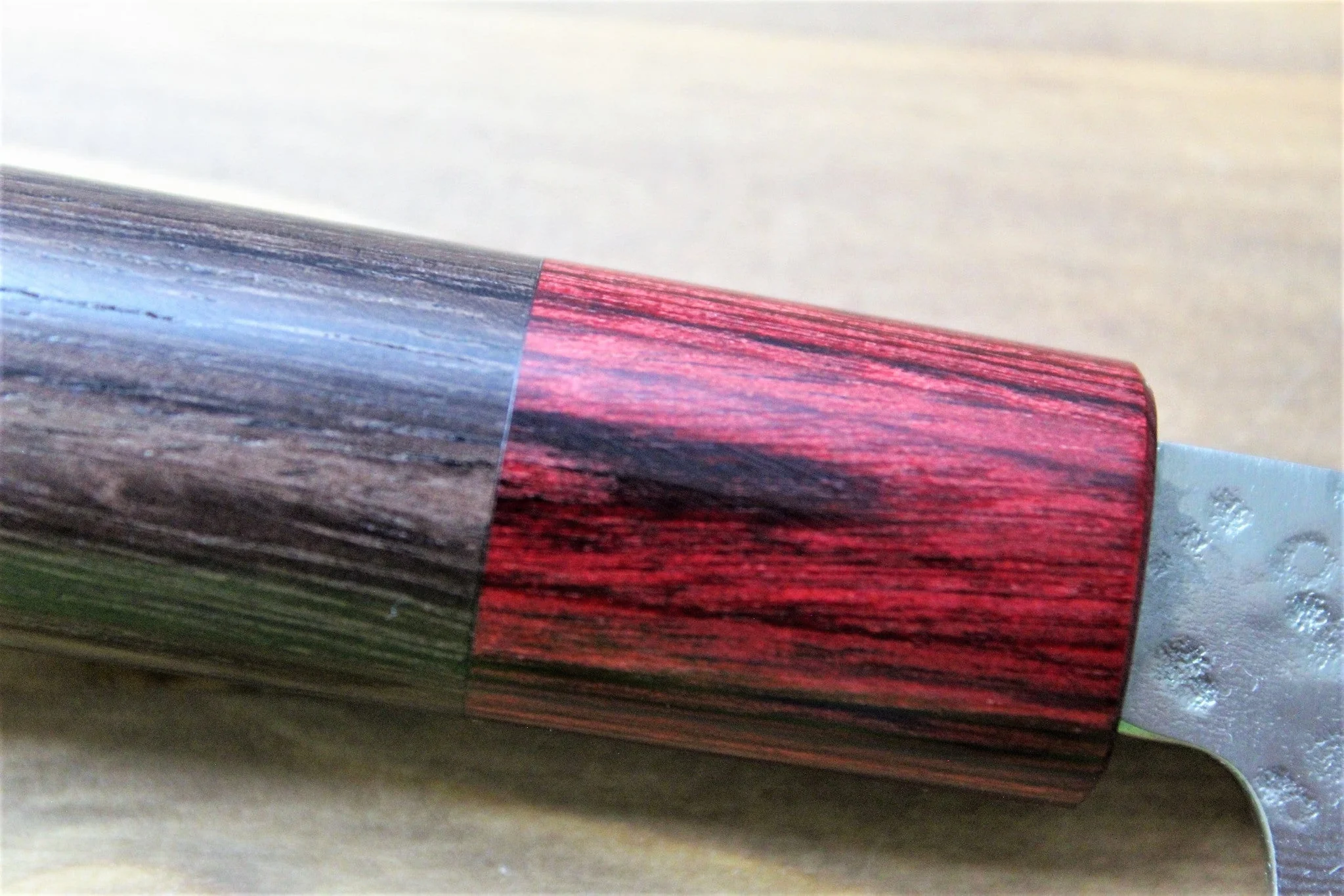 Sawakazuma Setsukei VG-7 Damascus Petty Knife 135 mm / 5.3" Rosewood Handle - Image 8
