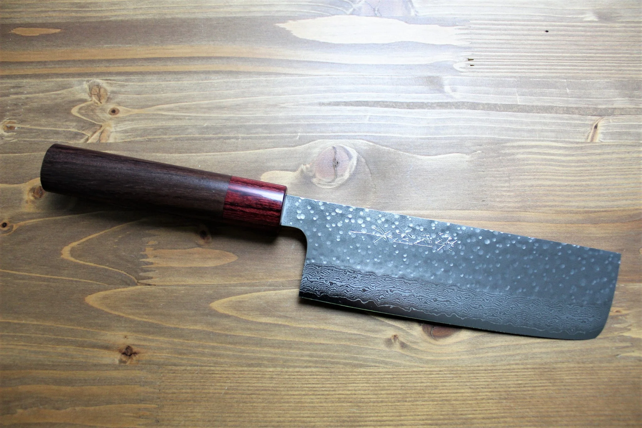 Sawakazuma Setsukei VG-7 Damascus Nakiri Knife 165 mm / 6.5" Rosewood Handle
