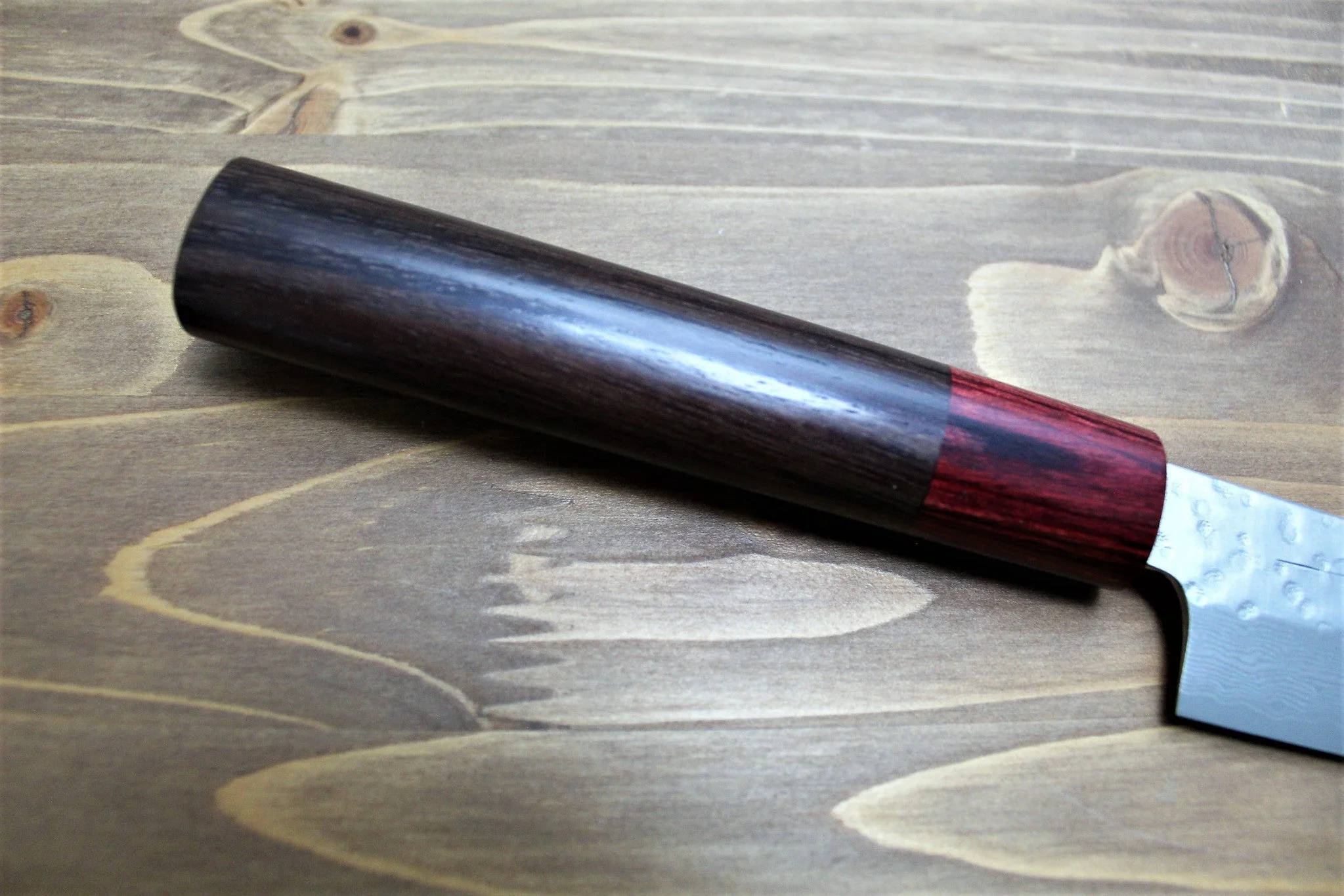 Sawakazuma Setsukei VG-7 Damascus Nakiri Knife 165 mm / 6.5" Rosewood Handle - Image 2
