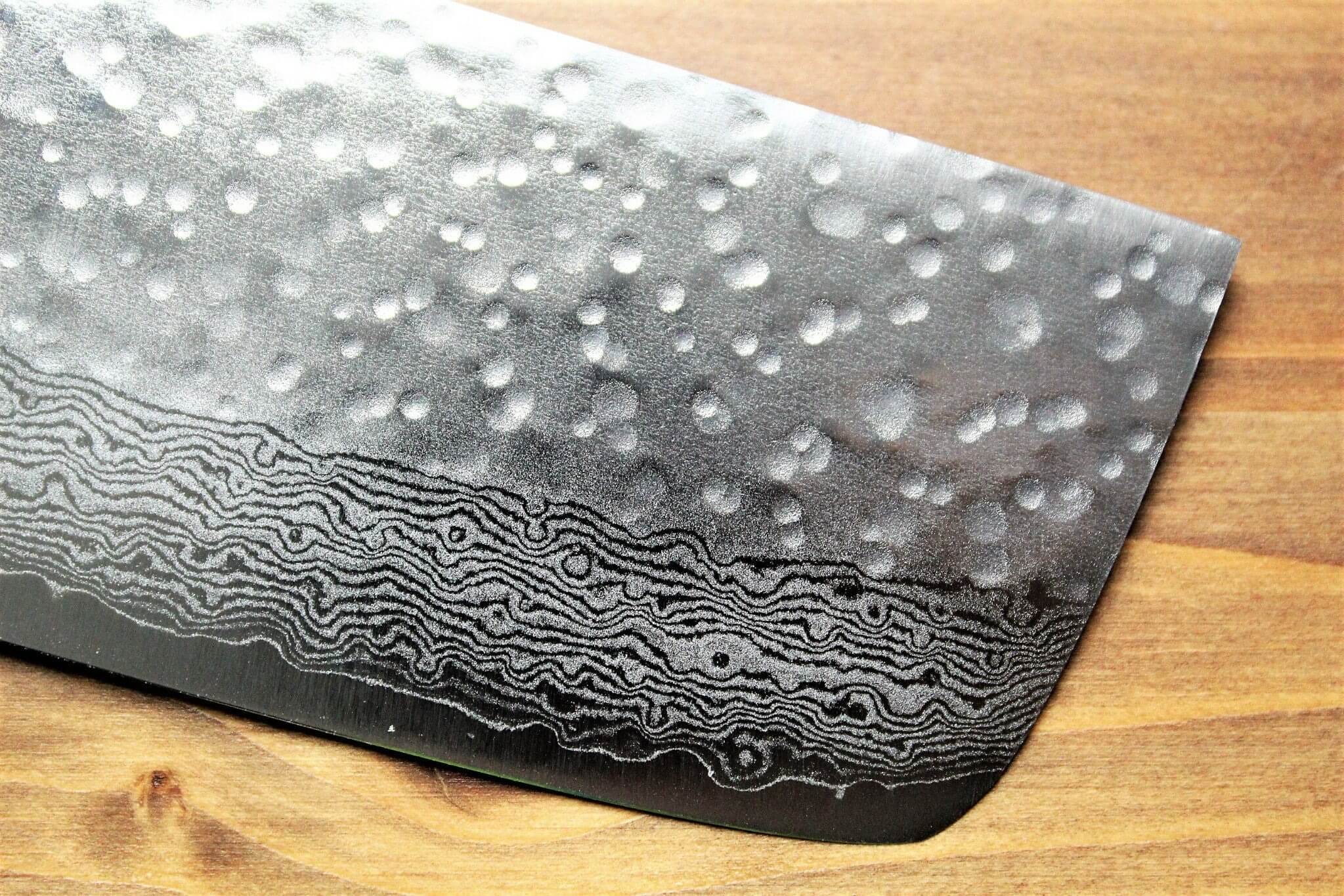 Sawakazuma Setsukei VG-7 Damascus Nakiri Knife 165 mm / 6.5" Rosewood Handle - Image 4
