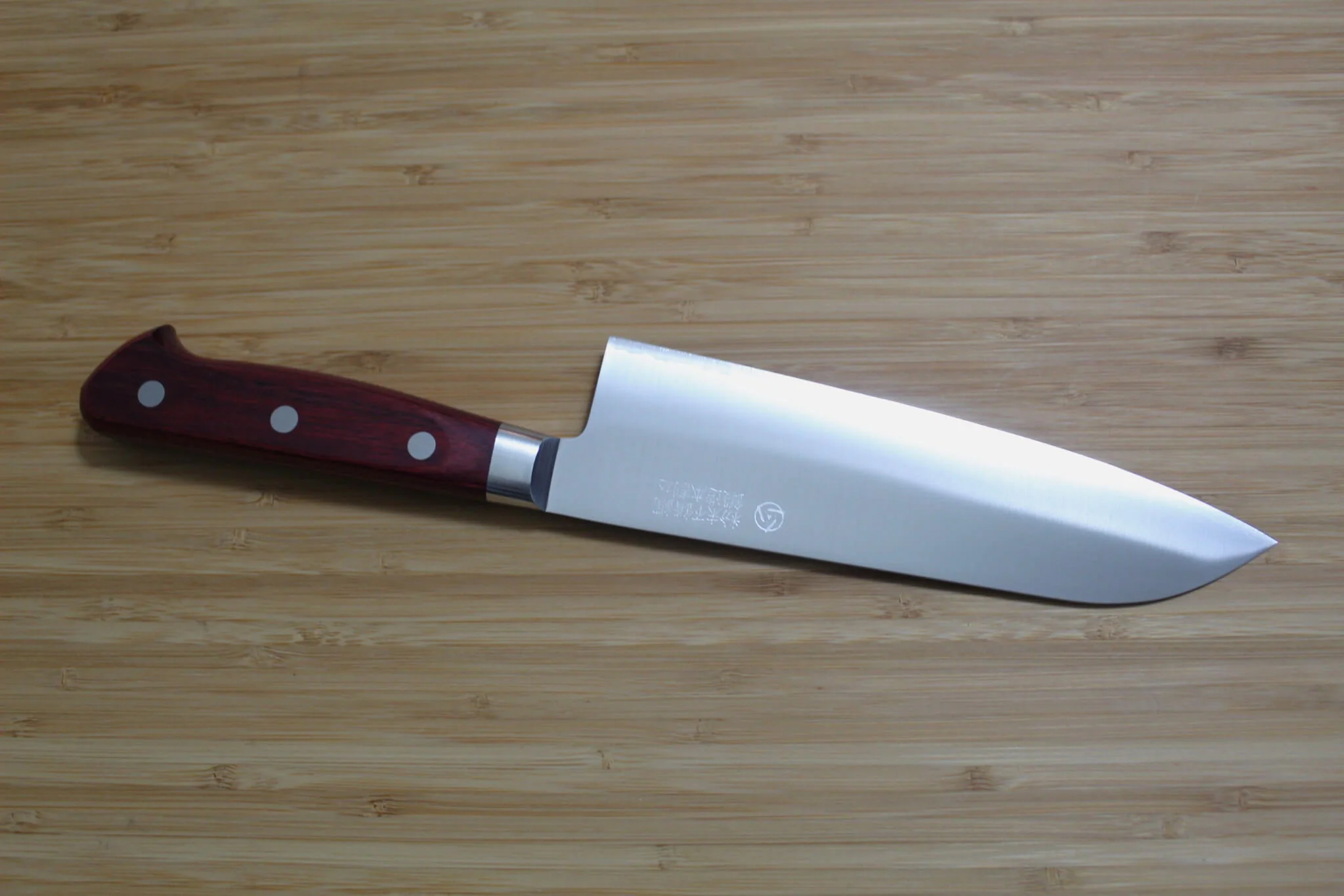 Sawakazuma SRS13 Santoku Knife 170 mm / 6.7" Rosewood Handle - Image 5