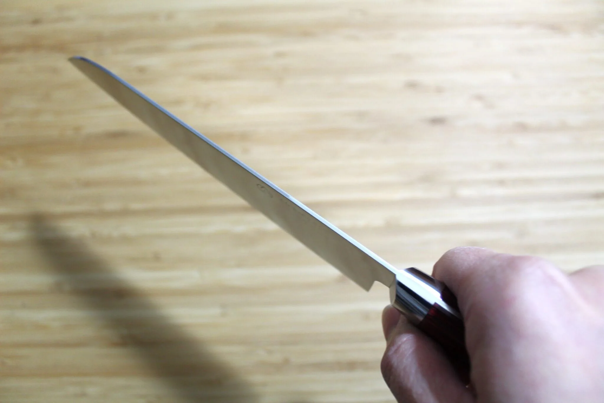 Sawakazuma SRS13 Santoku Knife 170 mm / 6.7" Rosewood Handle - Image 9