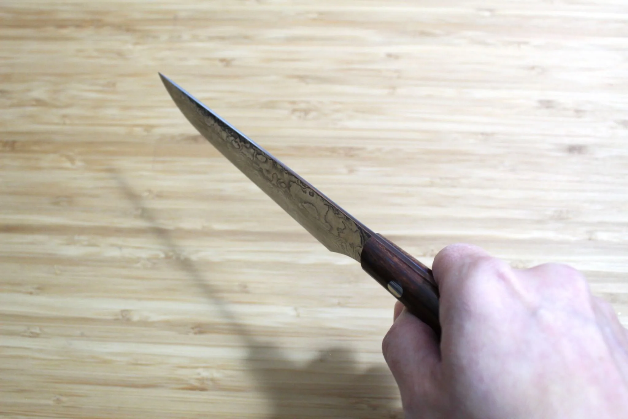 Sawakazuma SRS13 Steak Knife 120 mm / 4.7" Desert Ironwood Handle - Image 11