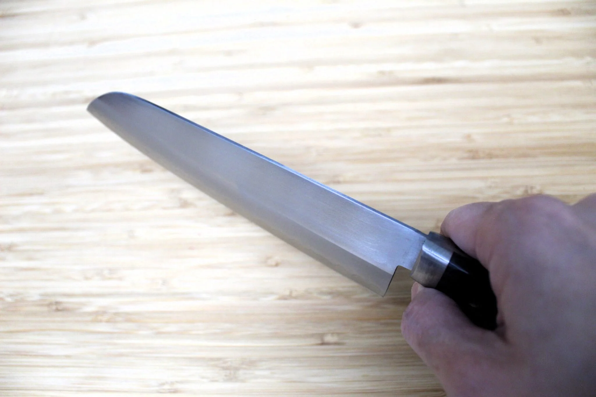 Sawakazuma DP Santoku Knife 170 mm / 6.7" with Navy Mahogany Handle - Image 9