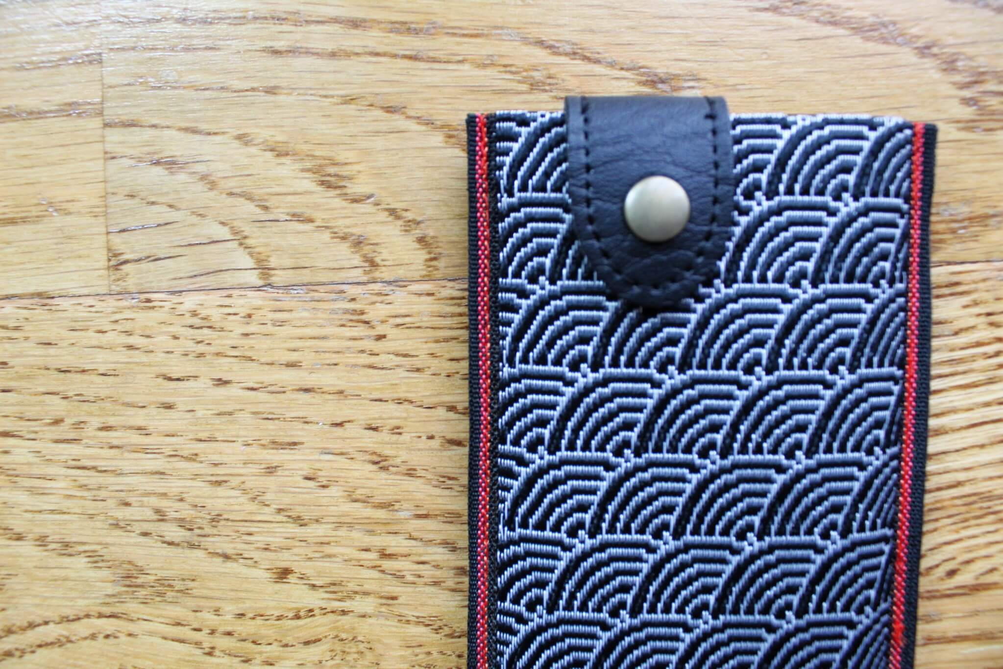 Sayaka Japanese Tatami Mat Edge Fabric Sheath / Saya for Small Knife - Image 5