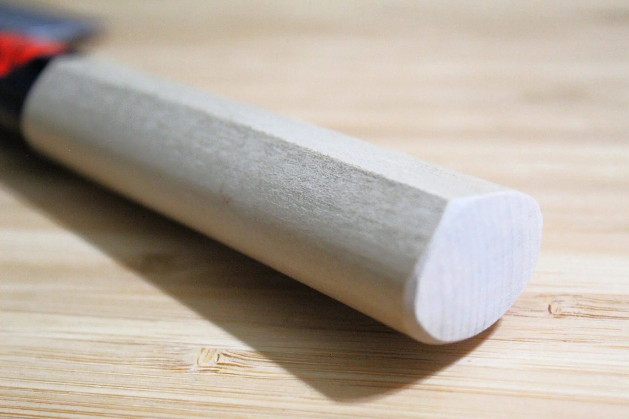 Shigeki Tanaka Damascus VG-10 Nakiri with Magnolia Handle Buffalo Ferrule 165mm / 6.5" - Image 8