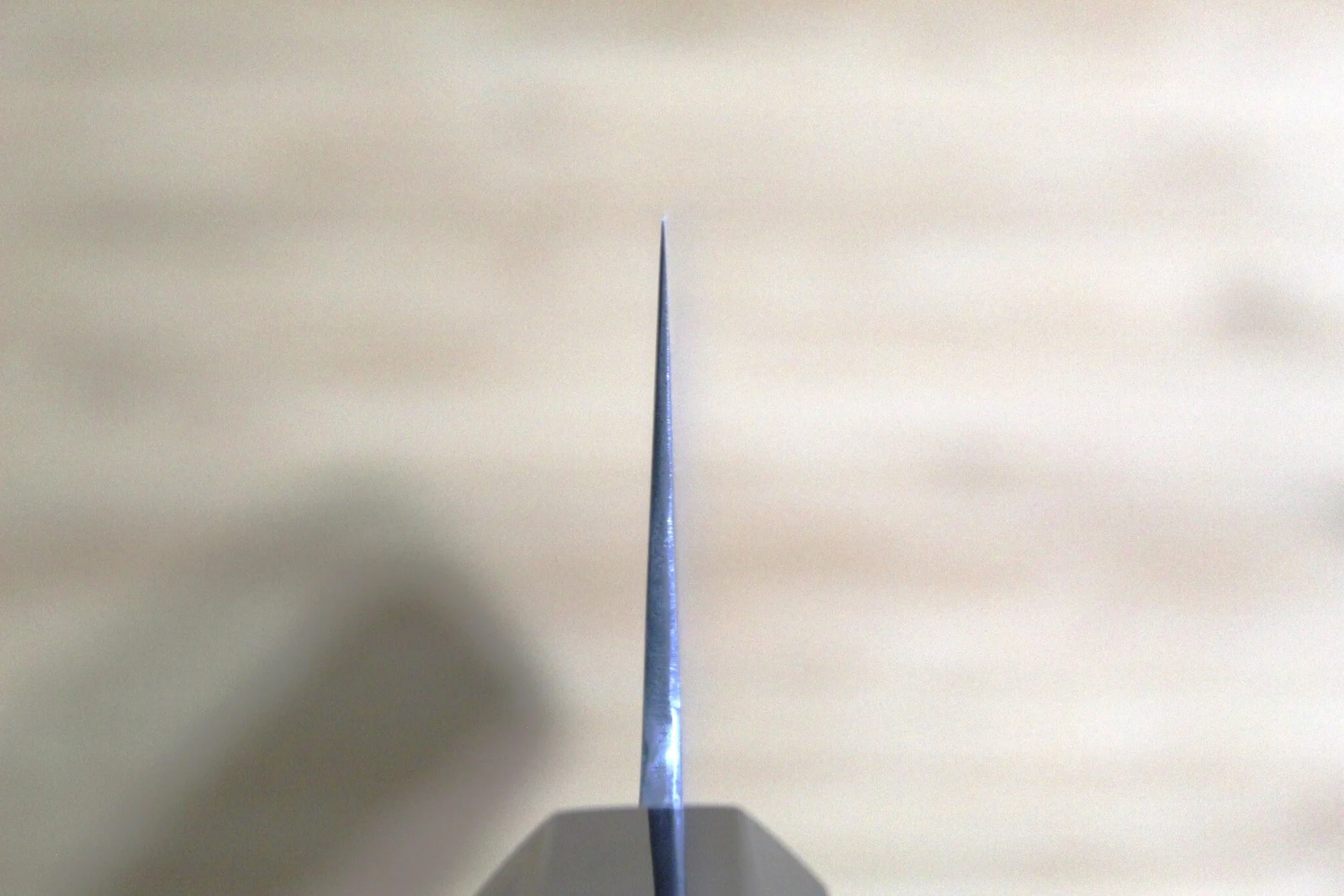 Shigeki Tanaka Habakiri Damascus SG2 Steel Nakiri with Ebony Handle Buffalo Ferrule 165mm / 6.5" - Image 9