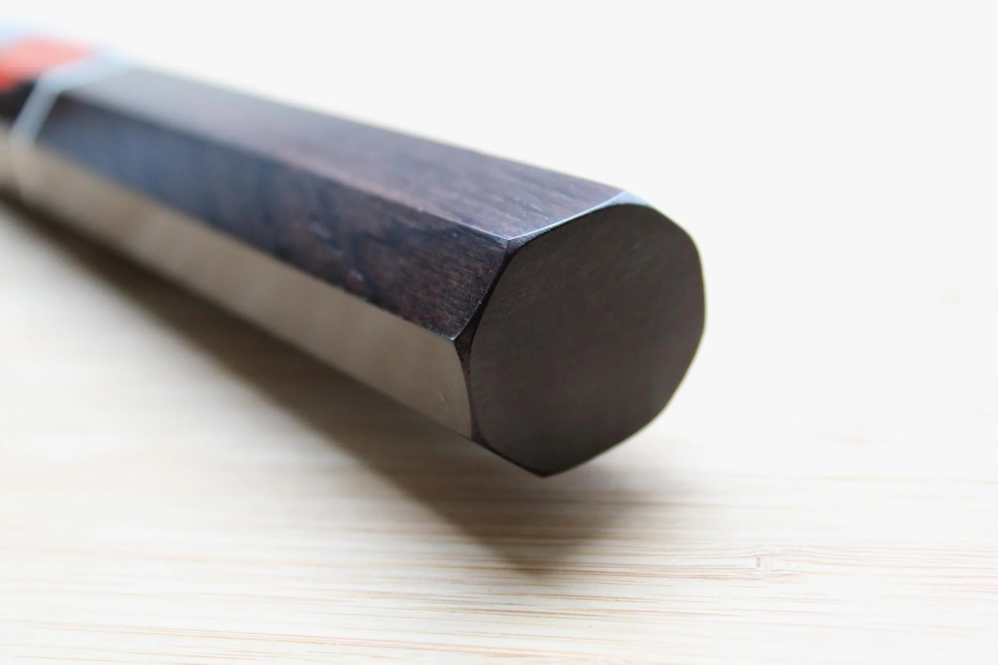 Shigeki Tanaka Habakiri Damascus SG2 Steel Sujihiki with Ebony Handle Buffalo Ferrule 240mm / 9.4" - Image 10