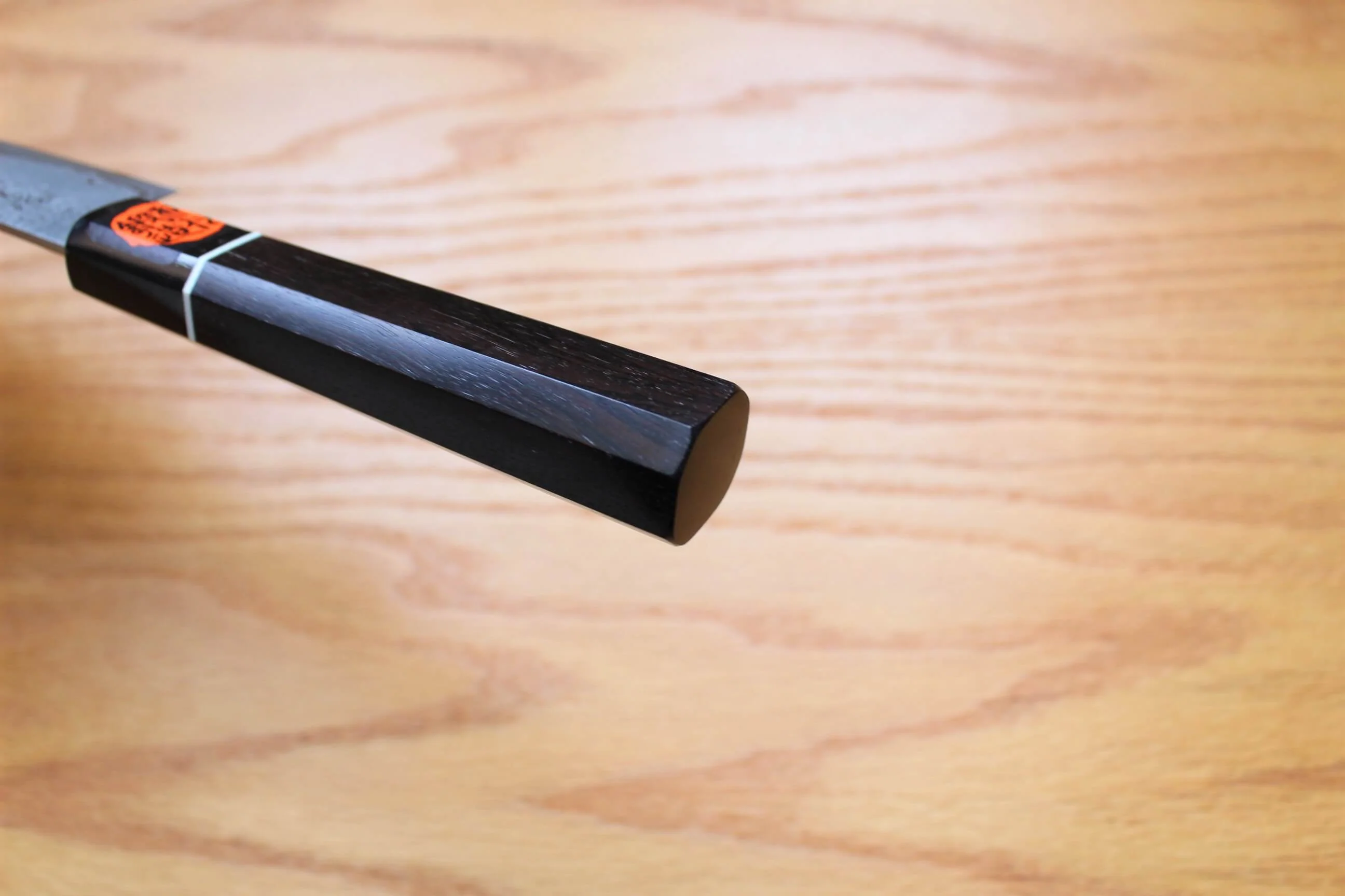Shigeki Tanaka Habakiri Damascus SG2 Steel Petty with Ebony Handle Buffalo Ferrule 150mm / 5.9" - Image 7