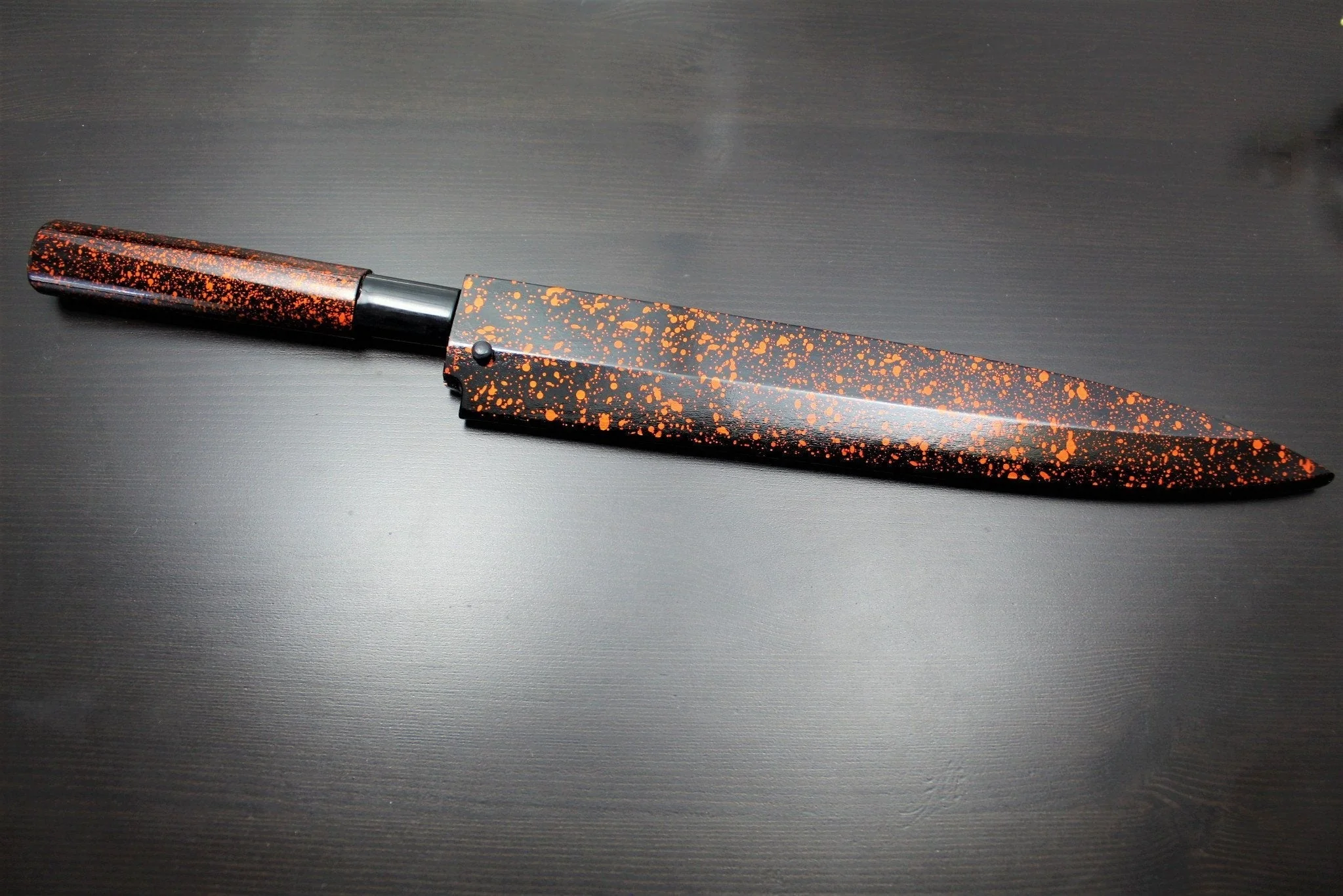 Sakai Takayuki Shobu Knife 240mm (9.4") with Saya - Shikisai Kincha - Molybdenum Stainless Steel - Image 11