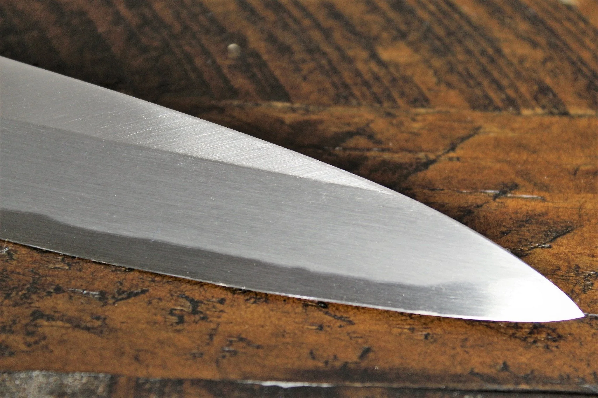 Sakai Takayuki Shobu Knife White Steel 300mm (11.8") with Buffalo Horn Handle Kasumi Togi - Image 4
