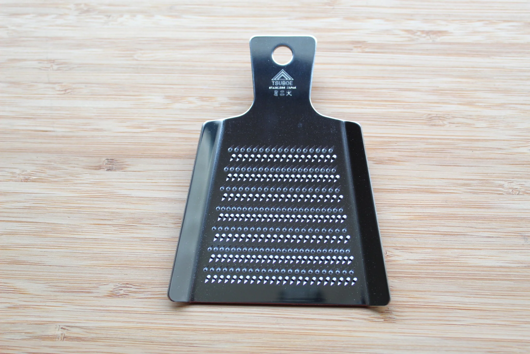 Stainless Steel Japanese Grater / Oroshigane Mini with Bamboo Brush - Image 4