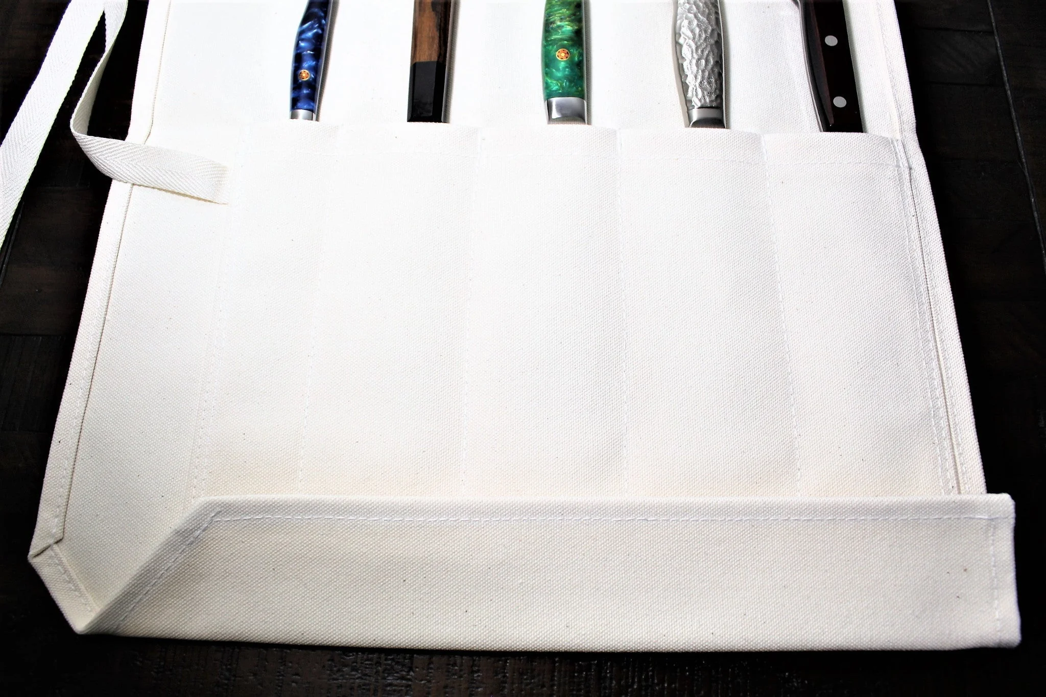 TOJIRO Canvas Knife Roll for 5 Knives F-359 - Image 3